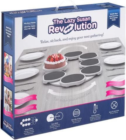 Expandable Lazy Susan for Kitchen & Dining Tables - Great Gift! Fun at Parties & Gatherings.