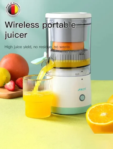 Wireless portable juicer,high juice yield, no residue, no waste.Fruit only needs to be cut in half,no need to peel, convenient and fast!!
